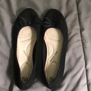 SO black flats women’s